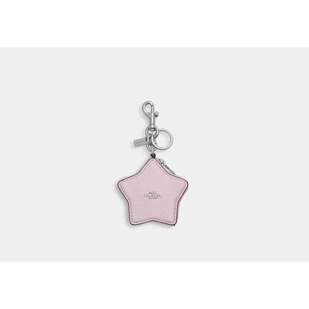 NWT 💫 COACH 💫 Star Bag Charm ⭐ PEARLIZED LEATHER COIN PURSE 🩷 PINK - Picture 1 of 3